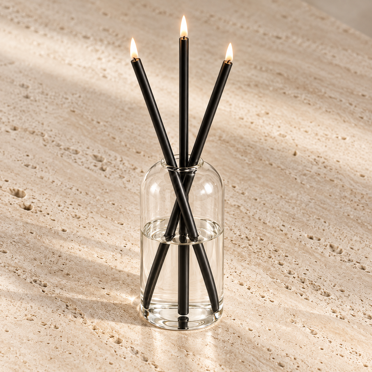BIRTA Endless Candle Set — Black overhead