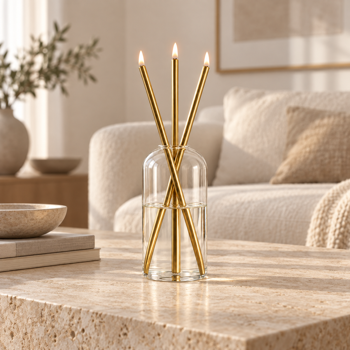 BIRTA Endless Candle Set — Gold interior [finish:Gold]