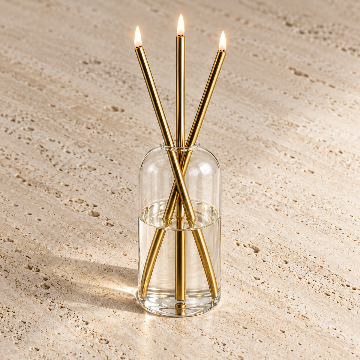 BIRTA Endless Candle Set — Gold overhead [finish:Gold]